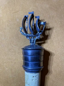Vintage Caribbean Pirate Ship Pewter Bottle Stopper Cork Stop - Picture 1 of 12