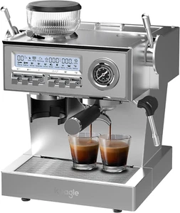 Macchina Caffè Espresso Con Pompa Italiana Da 20 Bar, Macinacaffè, Portafiltro, - Foto 1 di 12