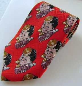 Vintage COCA COLA 100 % SEIDE KRAWATTE Konzession Ständer Flaschenverschluss Mädchen MADE IN ITALY - Bild 1 von 8