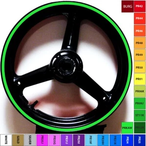 KIT PERSONALIZADO DE CALCOMANÍAS DE RUEDA CON LLANTAS DE CAMIÓN DE MOTOCICLETA VERDE LIMA - Imagen 1 de 12