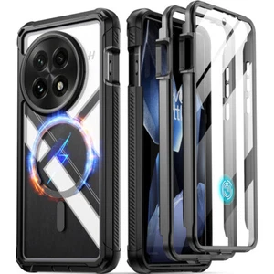 For OnePlus 13 5G Case Poetic Built-in Screen With Magsafe Clear Cover Black - Picture 1 of 7