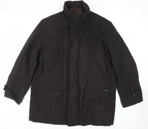 Marks and Spencer Mens Brown Herringbone Jacket Size XL Zip - Technical Waterpro - Picture 1 of 10