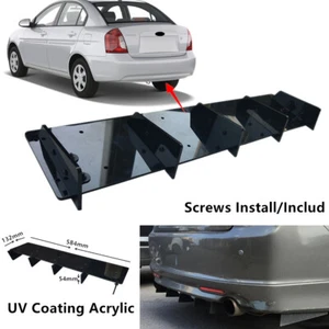 23x5" Fit For Hyundai Accent 06-11 Rear Bumper Lower Diffuser Shark Fin Black - Imagen 1 de 11