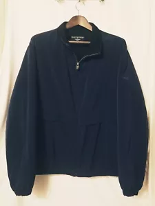 EUC Dockers Men's Size XL Softshell Bomber Jacket Dark Royal Blue/Black Lined - Picture 1 of 7