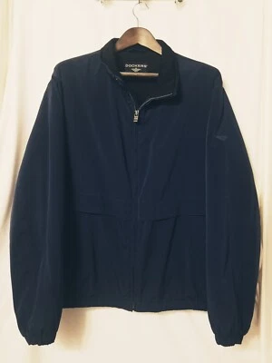 EUC Dockers Men's Size XL Softshell Bomber Jacket Dark Royal Blue/Black Lined - Image 1 of 4