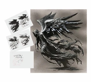AS-362 Dark Angel step by step stencil template acrylic airbrush spray paint - Picture 1 of 2