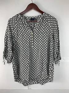 Top Karri azul para mujer manga corta mediana blanco y negro - Imagen 1 de 10