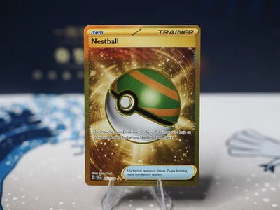 Nestball 255/198 SVI Gold Secret Rare Deutsch Entwicklungen in Paldea Pokemon - Bild 1 von 2