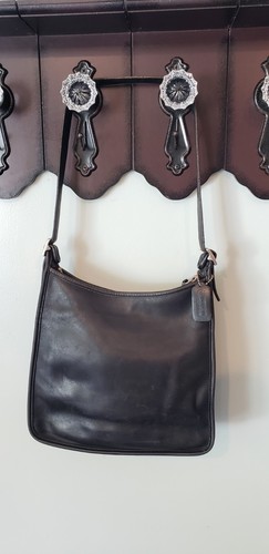 Borsa a tracolla Coach vintage pelle nera Andrea slim #H9D 9073 made in USA