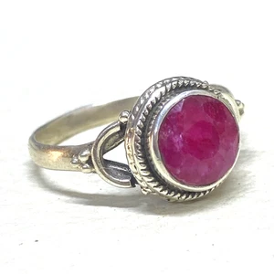 Natural UNHEATED RUBY 925 Sterling Silver ring Handmade Jewelry 2.3 gram ياقوت - Picture 1 of 7