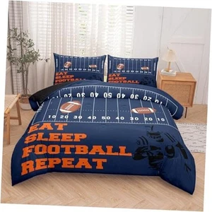  Football Comforter Set(90x90 Inch), 3D Printed Rugby Theme Queen Football 03 - Picture 1 of 7