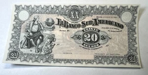 1920 Ecuador 20 Viente Sucres, Banco Suramericano, Christopher Columbus - Picture 1 of 3