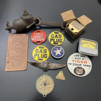 Lote de emblema de emblema automático Dodge Brothers Ford década de 1920 porcelana óleo raro antigo - Imagem 1 de 4