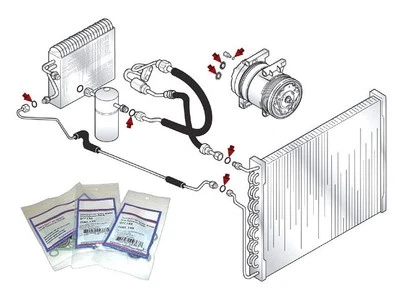 Kit de vedação de sistema A/C Volvo S40 2000-2011 36184TGTZ 2005 2001 2002 2003 2004 - Imagem 1 de 2