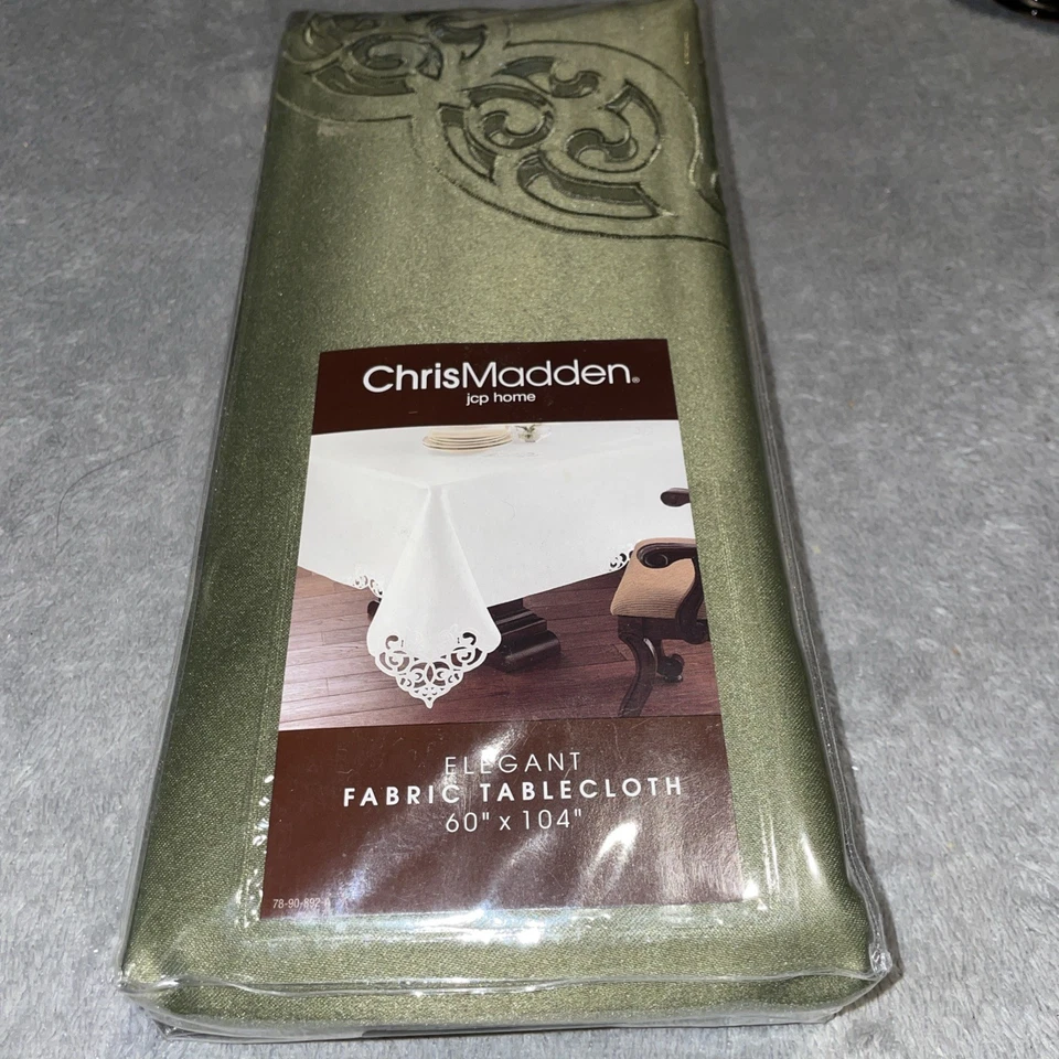 Chris Madden Home Collection Elegant 60x104 Tablecloth Factory Sealed New - Image 1 of 2