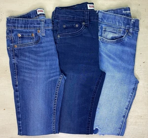 Lot x3 LEVI'S 512 Slim Taper Fit Old Navy Boy Blue Jeans Size 10 REG 25 x 26 - Picture 1 of 24