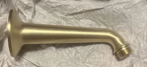 California Faucets One Piece 6 in Shower Arm and Flange Satin Brass  SH-01.6-SB - Picture 1 of 1