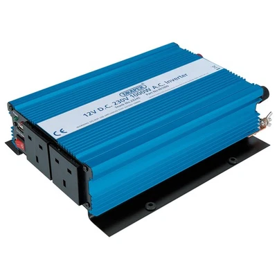 Draper Inverter 1000W Converts 12V DC to 230V AC USB Port For Phones & MP3 23245 - Image 1 of 4