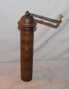 Vintage Brass Coffee Mill Pepper Spice Grinder Made in Greece - Picture 1 of 4