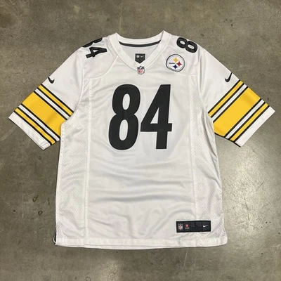 Футболка мужская Pittsburgh Steelers большая белая Nike NFL футбол Антонио коричневая No84 - Изображение 1 из 4