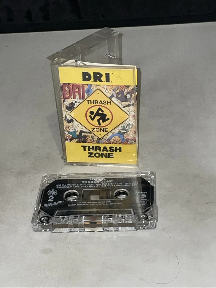 D.R.I. THRASH ZONE Cassette 1989 Metal Blade Enigma first or very early pressing - Image 1 of 1
