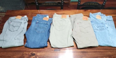 Levis 505 & 559 (5 Total), (Laundered), Various Sizes/Colors  - Image 1 of 4