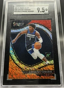 2020-21 Panini Select - Anthony Edwards #300 Red White Orange Shimmer Prizm (RC) - Picture 1 of 2