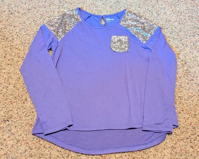 Girls Epic Threads Purple Long Sleeved Tee Shirt With Sequins, size XL - Image 1 of 4