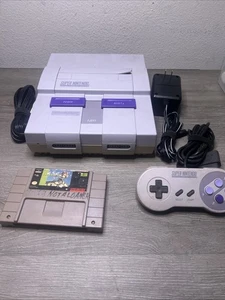 Super Nintendo SNES SNS-001 Console/new wires. Cleaned, Tested, Working Paperboy - Picture 1 of 7
