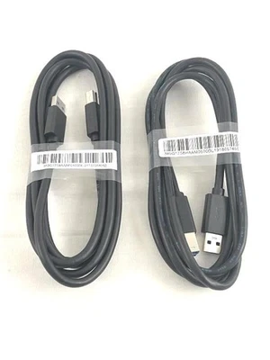 Two USB 3.0 Type A to B Male 6 Foot Cables 5KL2E22501 Cords Black Networking - Image 1 of 4