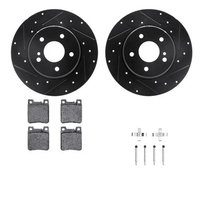 For Mercedes-Benz E430 98-00 Brake Kit Drilled & Slotted Rear Brake Kit w Euro Foto 1 de 3