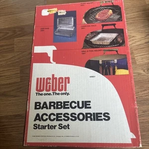 Vintage Weber Grill Barbecue Accessories Set Roast Holder Tool Holder 10 Trays - Picture 1 of 3