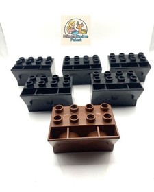 (L-1/DK) Lego Duplo Peaks (Base) Brown Black 4779 