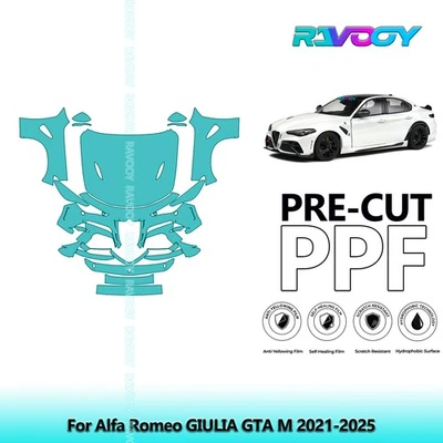 Kit PPF de protección de pintura precortada para Alfa Romeo GIULIA GTA M 2021-2025 Foto 1 de 4