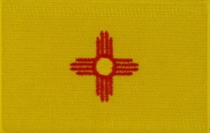 New Mexico USA Staatsflagge gestickte Aufnäher 3,5"x2,25" zum Aufbügeln - Bild 1 von 1