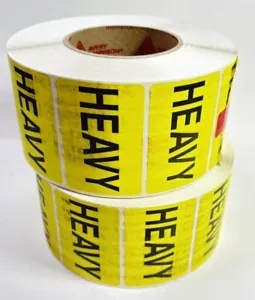 4.000 gelbe SCHWERE Versand Vorsicht Klebeetiketten Palettenaufkleber 3,0 x 2,0 Zoll - Bild 1 von 6