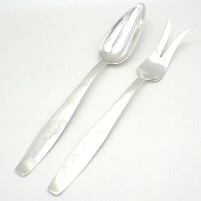 Juego de servir ensaladas artesanales Allan Adler plata de ley Foto 1 de 3