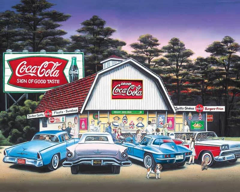 Springbok Coca Cola Jigsaw Puzzle Night on The Town 1500pc Factory