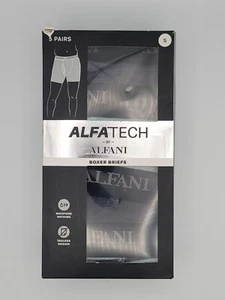 Alfani Men's ALFATECH 5-Pk Moisture Wicking Tagless Boxer Briefs Gray/Aqua Small - Picture 1 of 3
