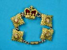 Vintage Custom Made Bracelet German Austrian Hat Shoulder Boards Badge Pin