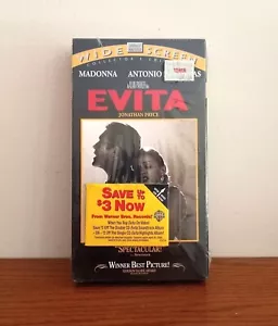 EVITA - Madonna & Antonio Banderas Movie 1996 VHS TAPE New/Sealed Widescreen Ed - Picture 1 of 7
