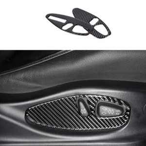 Fit For BMW X3 E83 2006-2010 Real Carbon Fiber Seat Adjustment Handle Panel Trim - Picture 1 of 9