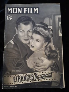 MON FILM N°152 07/1949 GINGER ROGERS JOSEPH COTTEN ETRANGES VACANCES CINEMA 791 - Bild 1 von 1