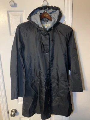 London Fog rain jacket button up, black, size medium - Image 1 of 4