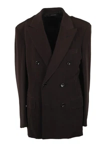 TOM FORD Cooper Brown Double Breasted Sport Coat Size 46 / 36R U.S. Jacket Bl... - Picture 1 of 7