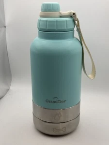 Blue Insulated Stainless Steel Dog 3 In 1 Travel Bottle Detachable Dog Bowl 32Oz - Picture 1 of 4