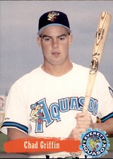 1995 Everett Aquasox Team Issue #8 Chad Griffin Charlotte North Carolina NC Card