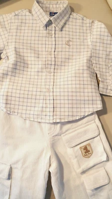 CHICCO Completo Pantaloni in velluto e Camicia in cotone 18 Mesi - Immagine 1 di 4