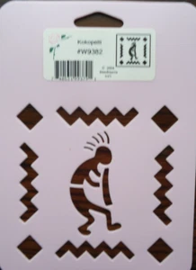 Stencil Kokopelli Paint Crafts W9382 Home decor StenSource journals southwestern - Picture 1 of 1