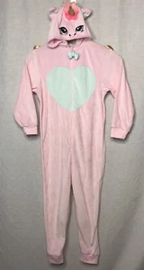 H&M Girls Pink Unicorn Hoodie Suit Costume Pajamas Size 6-8 Y - Picture 1 of 7